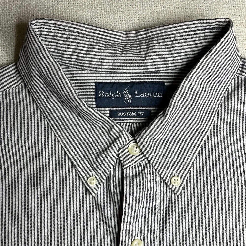 Polo Ralph Lauren Men's Striped‎ Cotton Button-Down Shirt Pony Logo XXL